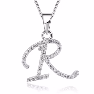 Initial Necklace in Sterling Silver